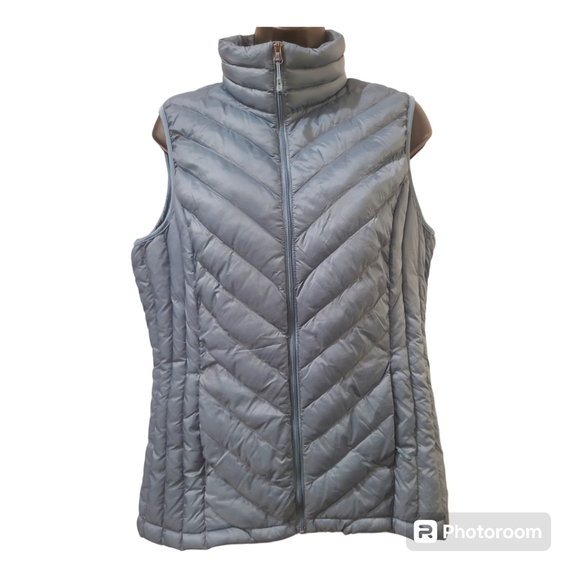 32 Degrees Heat Teal ish Zip Up Puffer Vest  medium - Picture 2 of 12